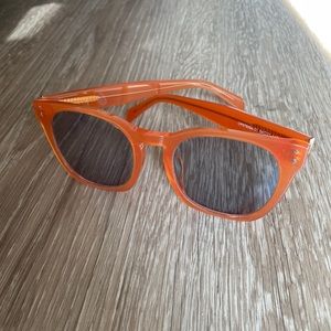 Burnt Orange Dark Peach Photochromic Sunglasses Glasses Oversize Wayfarer Style